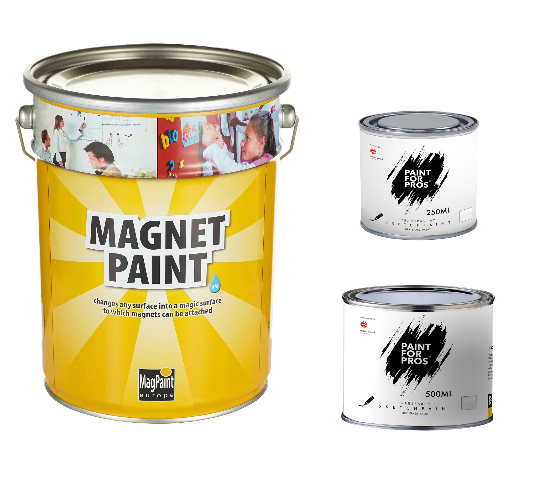 Набор магнитно-маркерной краски MagPaint PRO 10 кв. м. (прозрач глянец)