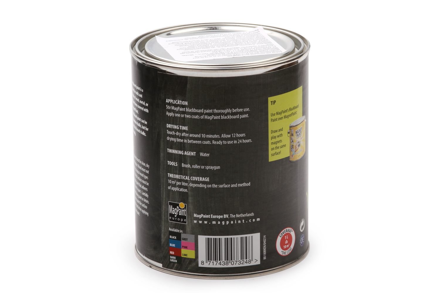 Грифельная краска BlackBoard Paint для стен и школьных досок (цв. черный / 5,0 л. / 25 кв. м.)