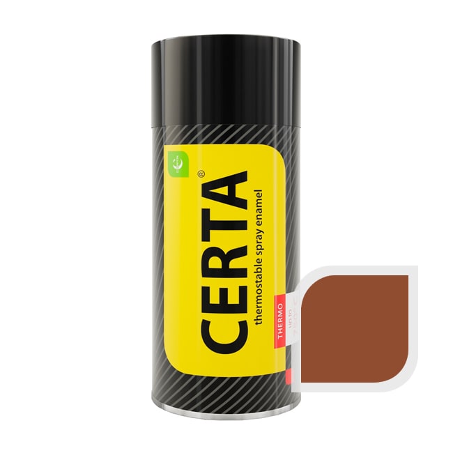 Термостойкая краска эмаль CERTA (Церта), цв. терракот, до 500 °C (аэрозоль 520 мл.)