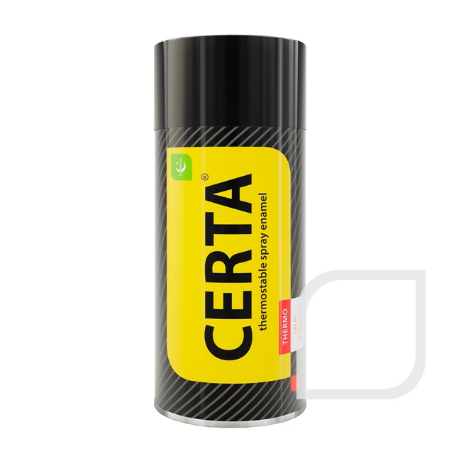 Термостойкая краска эмаль CERTA (Церта), цв. белый, до 400 °C (аэрозоль 520 мл.)