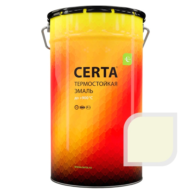 Термостойкая краска эмаль CERTA (Церта), цв. бежевый, до 400 °C (фасовка 25 кг.)
