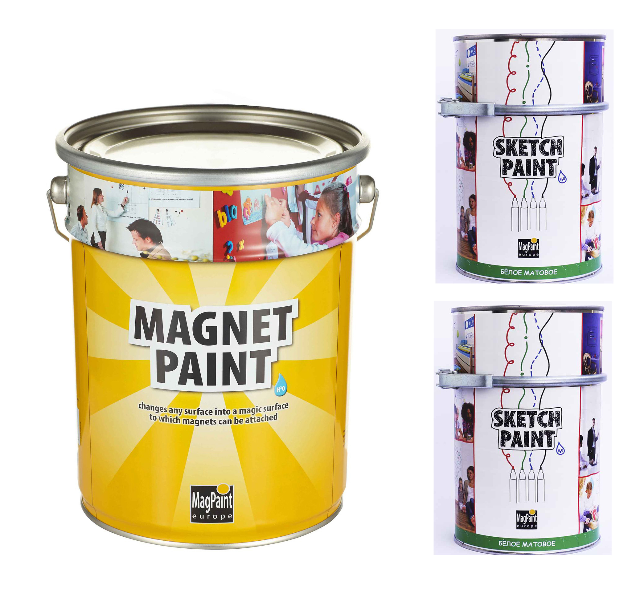Набор магнитно-маркерной краски MagPaint 10 кв. м. (белый матовый)