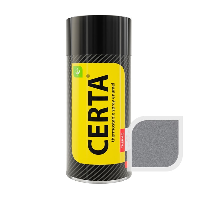 Термостойкая краска эмаль CERTA (Церта), цв. графит, до 600 °C (аэрозоль 520 мл.)