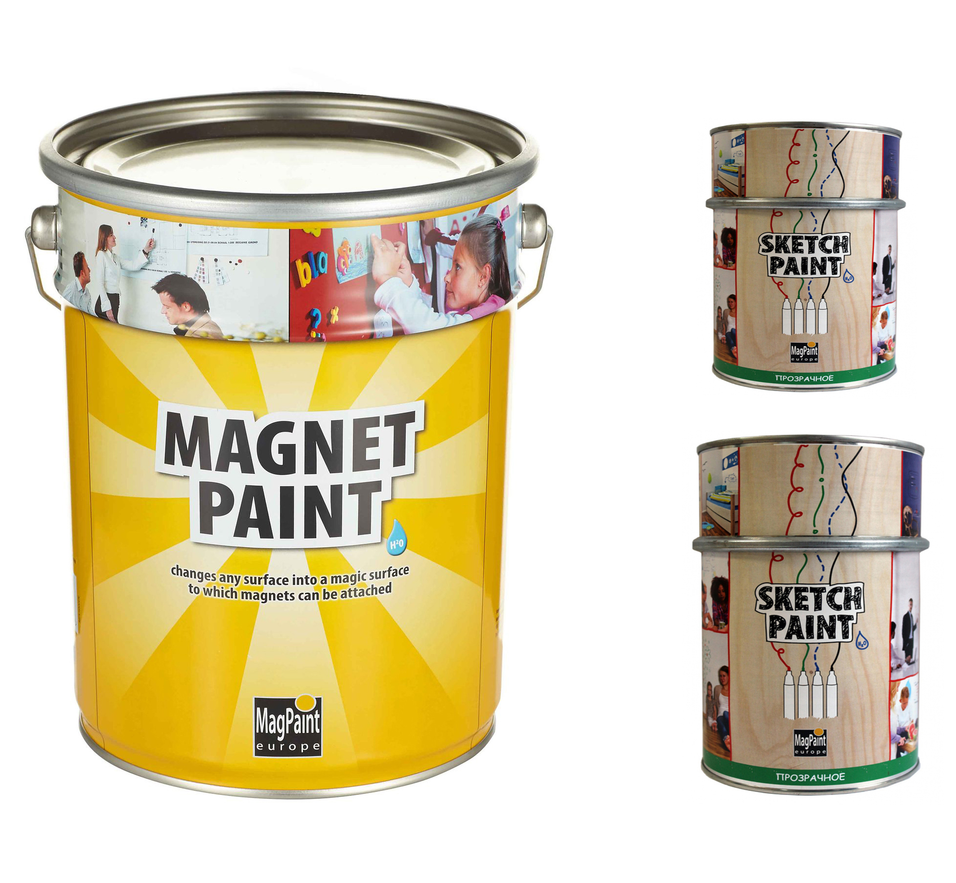 Набор магнитно-маркерной краски MagPaint 10 кв. м. (прозрач. глянцевый)