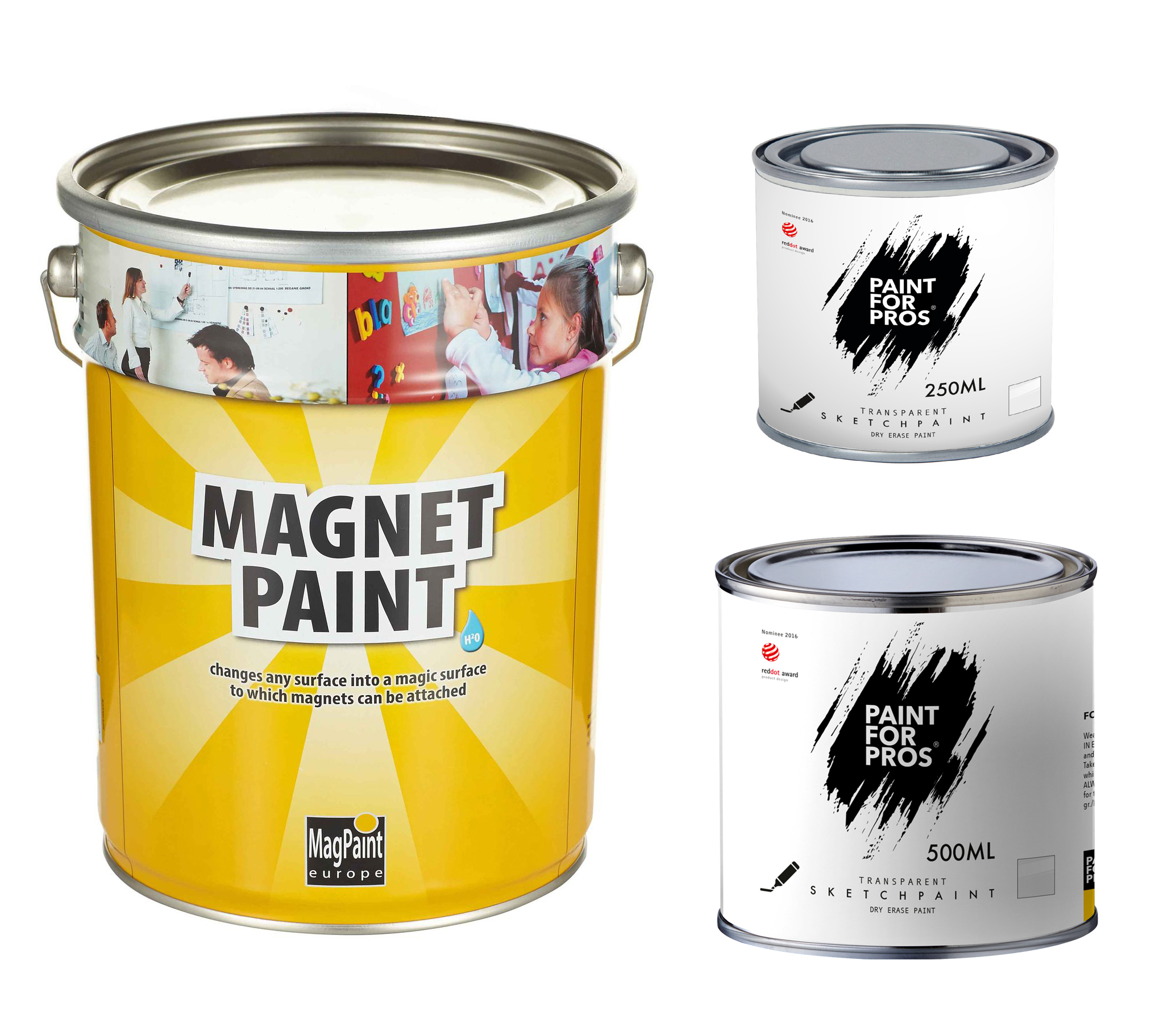 Набор магнитно-маркерной краски MagPaint PRO 9 кв. м. (прозрач глянец)