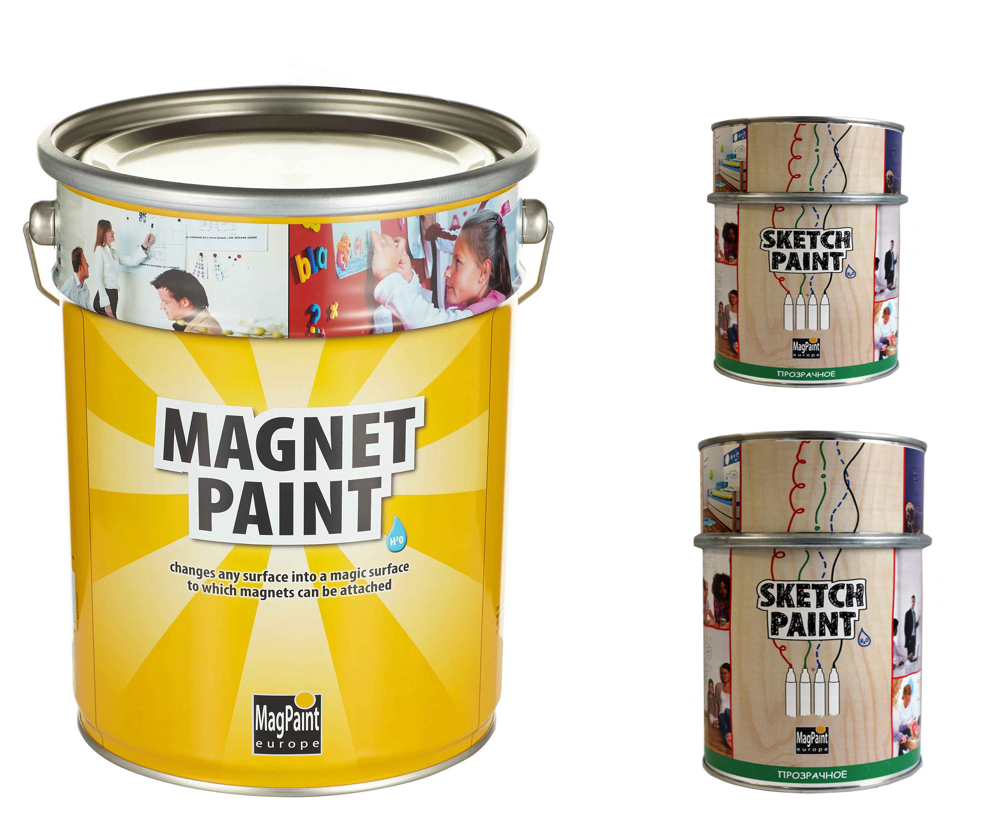 Набор магнитно-маркерной краски MagPaint 10 кв. м. (прозрач. матовый)