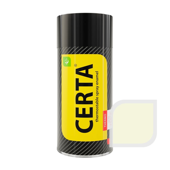 Термостойкая краска эмаль CERTA (Церта), цв. бежевый, до 400 °C (аэрозоль 520 мл.)