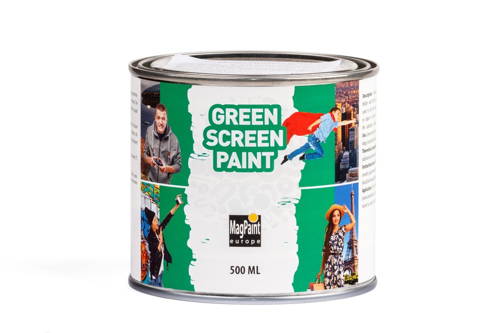 Краска для создания зеленого фона (хромакей) GreenscreenPaint (цв. зеленый / 0,5 л. / до 3 кв. м.)